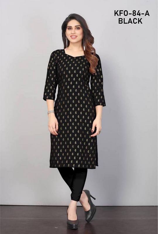 Sleek & Stylish Crepe Straight Kurti XS TO 10XL