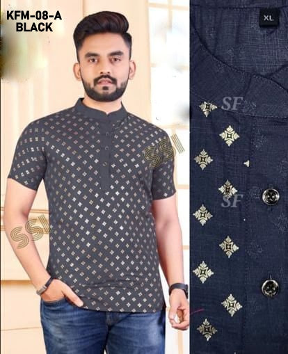 Luxurious Shine Gold Foil Print T-Shirt for Men XS TO 10XL