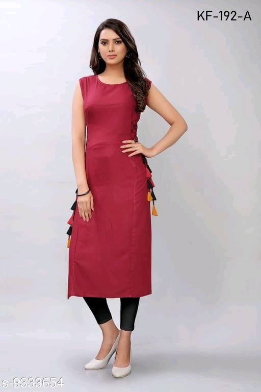 Simple Elegance Plain Rayon Kurti for Daily Wear XS TO 10XL