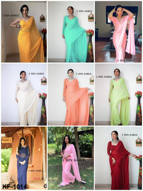 (READY-TO-WEAR SAREE) Most Beautiful 1 Min Saree KF-1014