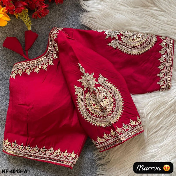 Crafted for Grace: Embroidered Blouses for Special Moments KF-4013