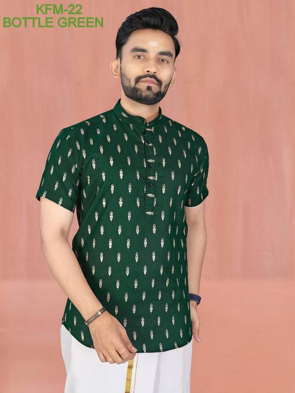 Dazzling South Silk Foil Print Shirt for Men XS TO 10XL