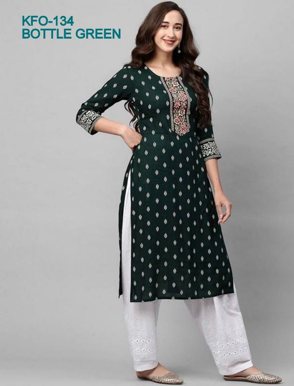 Everyday Shine Foil Print Kurti XS TO 10XL