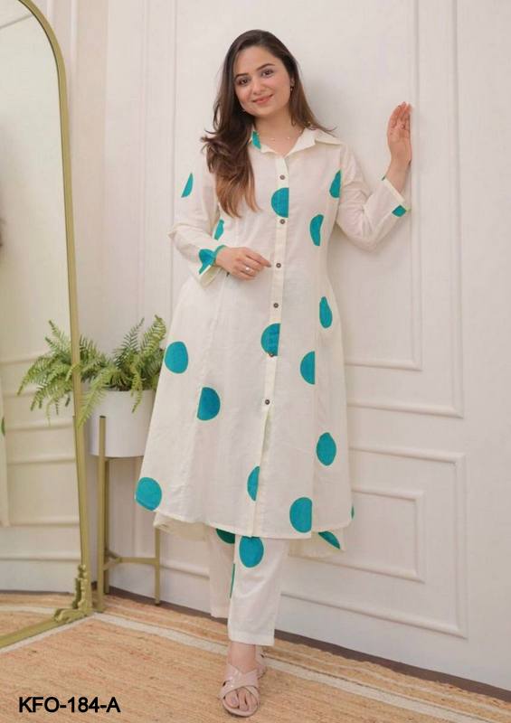 Polka Perfection The Trendy Dot Print Kurta & Pant XS TO 10XL