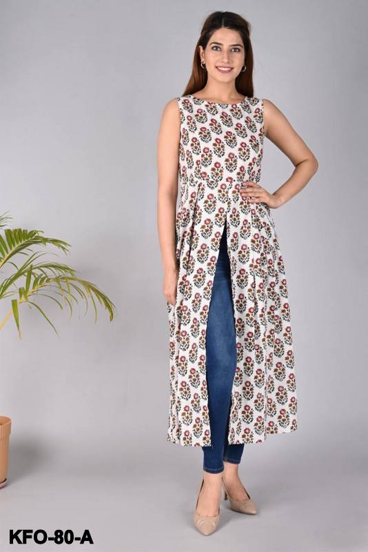 Modern Comfort Rayon Slit Cut Kurti XS TO 10XL