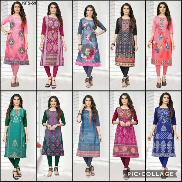 All-Day Smart Crepe Kurti with Prints for Daily Wear XS TO 3XL