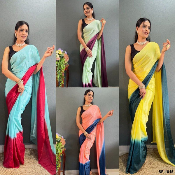 Timeless Beauty Elegant Expressions Soft Chinon Ready-to-Wear Saree